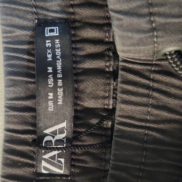 Men's Zara Shorts Dark Olive Green - Picture 2 of 10